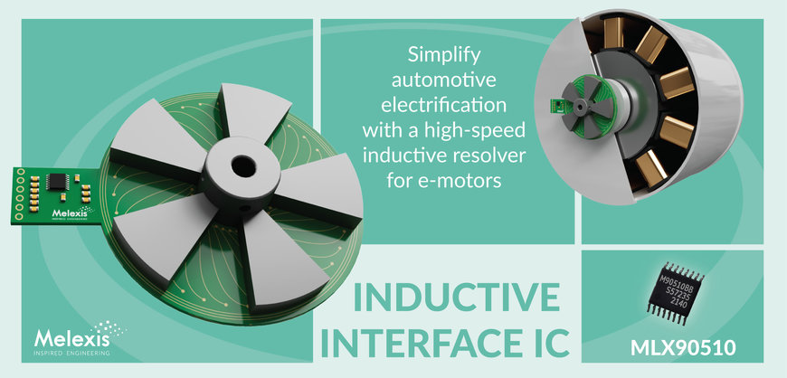 Melexis simplifies automotive electrification with high-speed inductive resolver for e-motors